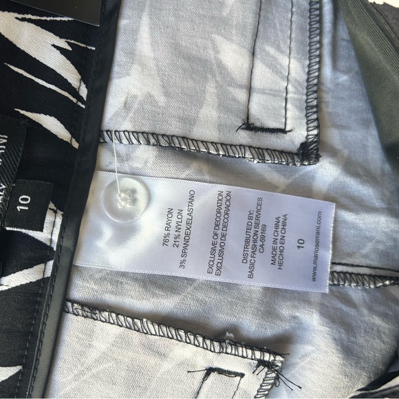 Mario Serrani Tummy Control Black and White Bermuda Shorts NWT - Picture 4 of 4